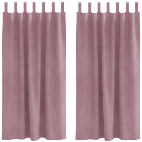 vidaXL Tende 2 pcs Rosa scuro 140 x 175 cm Velluto