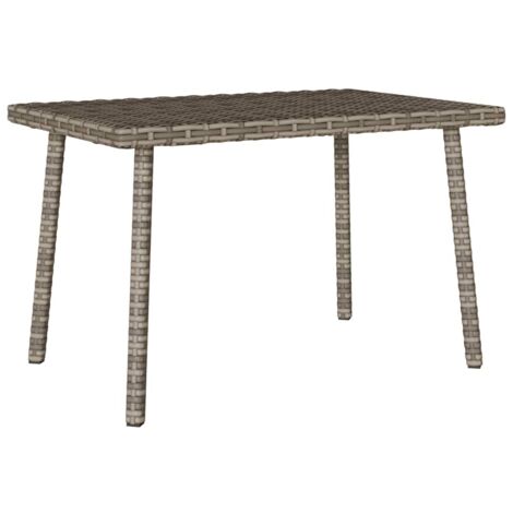 vidaXL Tavolino da Giardino Rettangolare Grigio 60x40x37 cm Polyrattan