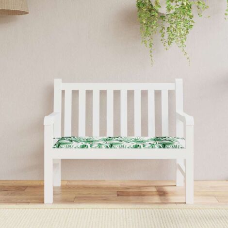 vidaXL Cuscino per Sedia Motivo Foglia 100 x 50 x 3 cm Tessuto Oxford