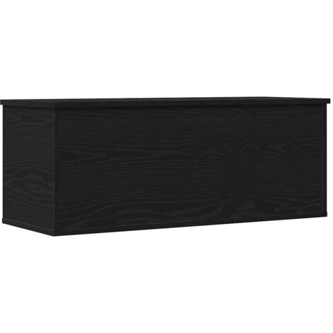 vidaXL Scatola di Stoccaggio Rovere nero 90 x 35 x 35 cm