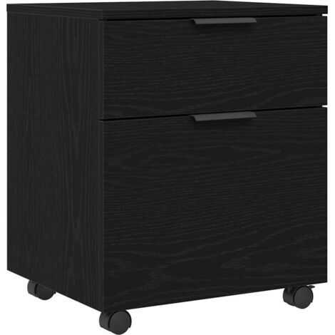 vidaXL Armadio per File Rovere Nero 45 x 38 x 54 cm Legno multistrato