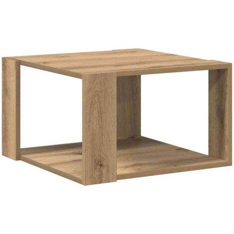 vidaXL Tavolino da salotto rovere artigianale 51.5 x 51.5 x 30 cm