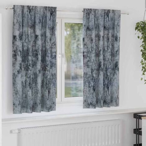vidaXL Tenda con tende 2 pcs Grigio argento 175 x 140 cm Velluto