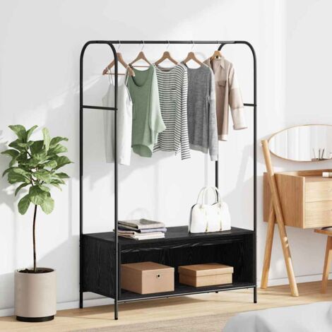 vidaXL Stendibiancheria Nero 100 x 44 x 160 cm Legno multistrato
