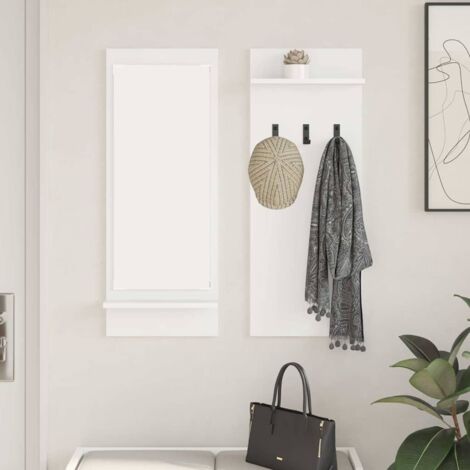 vidaXL Appendiabiti a muro Bianco 70 x 10 x 90 cm Legno multistrato