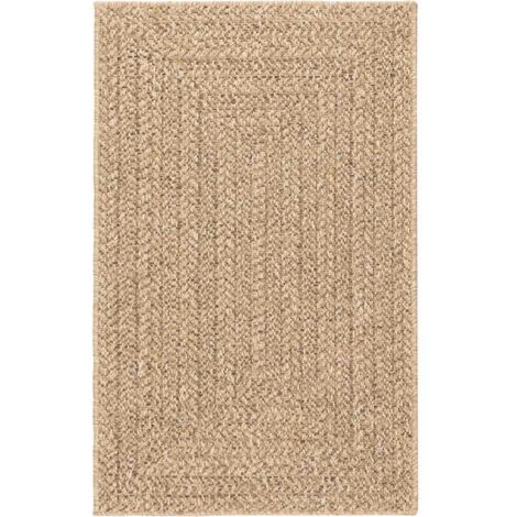 vidaXL Tappeto ZIZUR Beige 160x230 cm Aspetto Iuta Interni ed Esterni