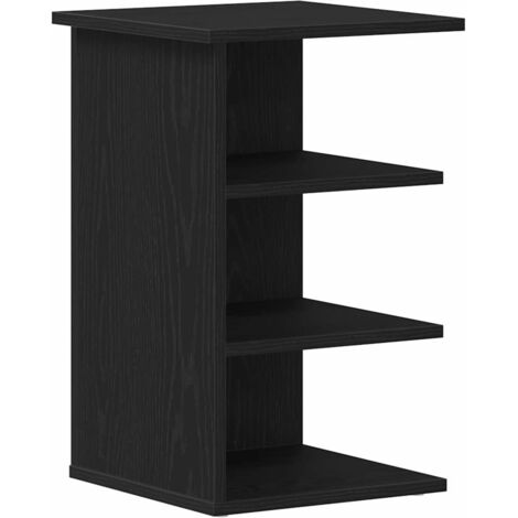 vidaXL Mobile laterale Nero 35 x 35 x 55 cm Legno multistrato