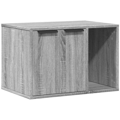 vidaXL Recinto Lettiera Gatti Grigio Sonoma 60x40x40 cm in Truciolato