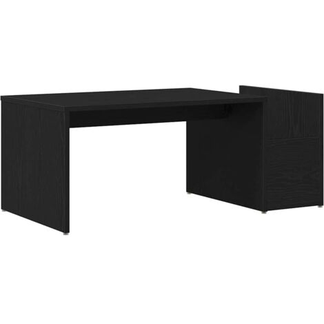 vidaXL Tavolino da salotto Rovere nero 90 x 45 x 35 cm