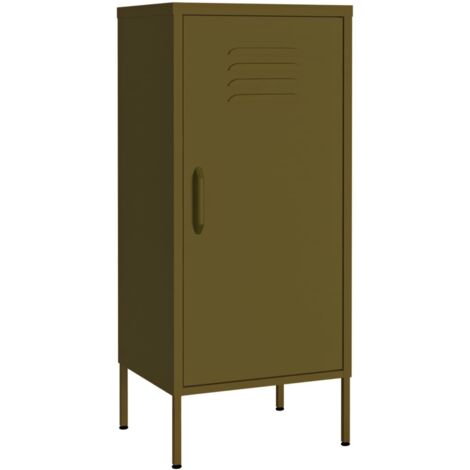 vidaXL Armadietto Verde Oliva 42,5x35x101,5 cm in Acciaio
