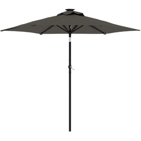 vidaXL Ombrellone Giardino con Palo in Acciaio Antracite 225x225x212cm