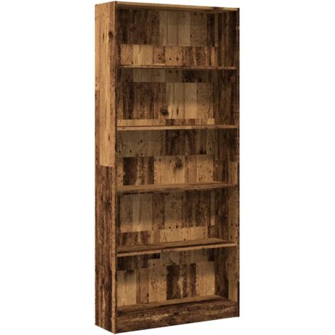 vidaXL Libreria Legno Antico 80x24x176 cm in Legno Multistrato