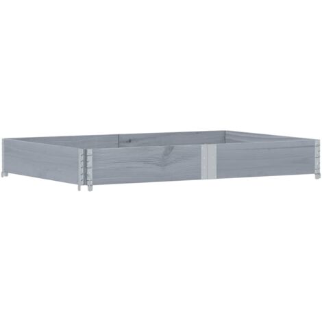 Paretale per Pallet Grigio 150x100 cm in Legno Massello di Pino vidaXL