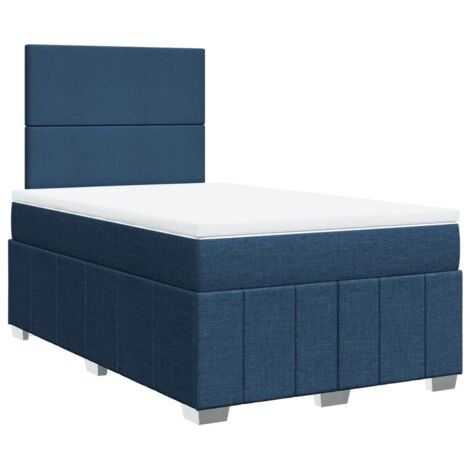 Giroletto a Molle con Materasso Blu 120x200 cm in Tessuto vidaXL