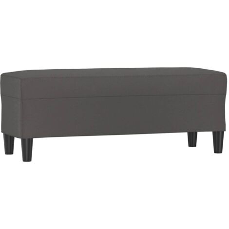 vidaXL Panca Grigia 100x35x41 cm in Similpelle