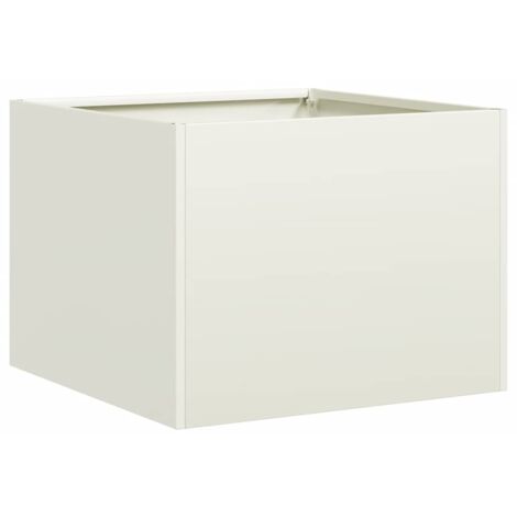 vidaXL Fioriera Bianca 40x40x30 cm in Acciaio