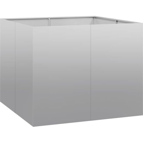 vidaXL Fioriera 100x100x80 cm in Acciaio Zincato (1/5)