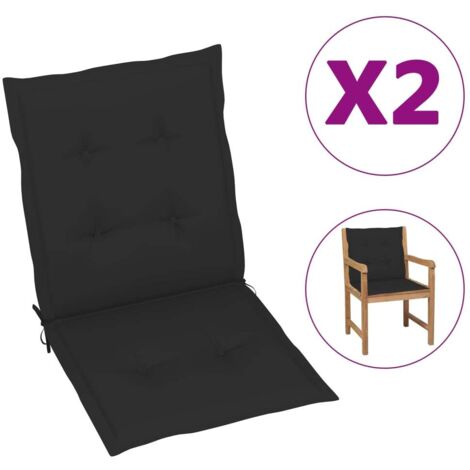 vidaXL Cuscini per Sedia 2 pz Neri 100x50x3 cm in Tessuto Oxford