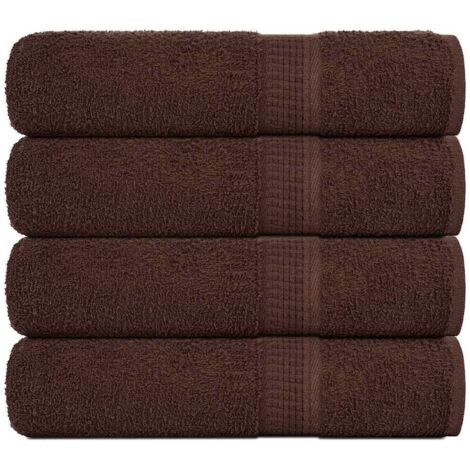 vidaXL Asciugamani da bagno FROGN 4 pz Marrone 100x150 cm 360 g/m²