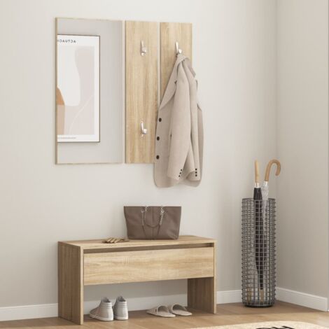 vidaXL Set di Mobili da Corridoio Rovere Sonoma in Legno