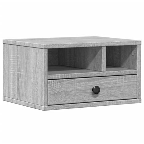 vidaXL Supporto Stampante Grigio Sonoma 40x32x22,5cm Legno Multistrato