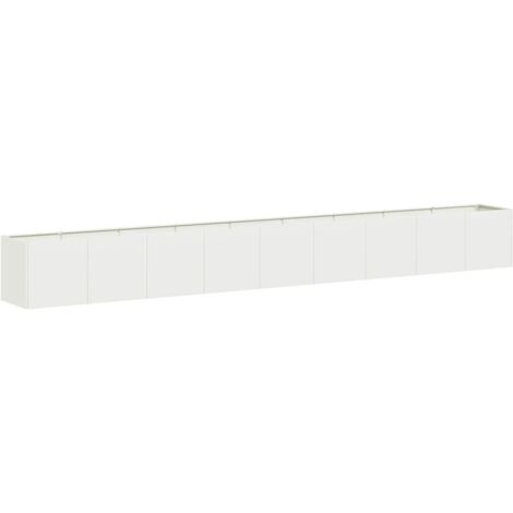 vidaXL Fioriera Bianca 360x40x40 cm in Acciaio Laminato a Freddo (1/5)