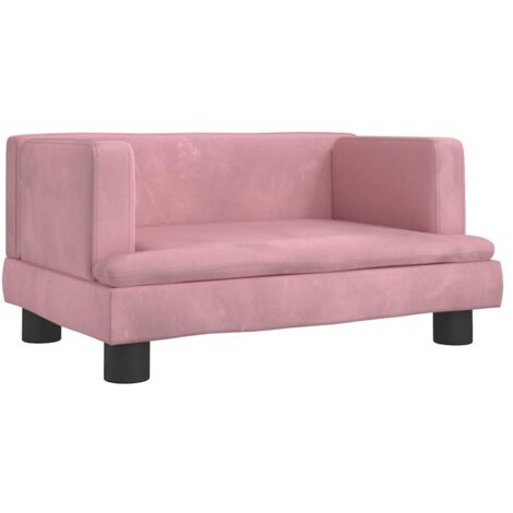 vidaXL Lettino per Cani Rosa 60x40x30 cm in Velluto (1/5)
