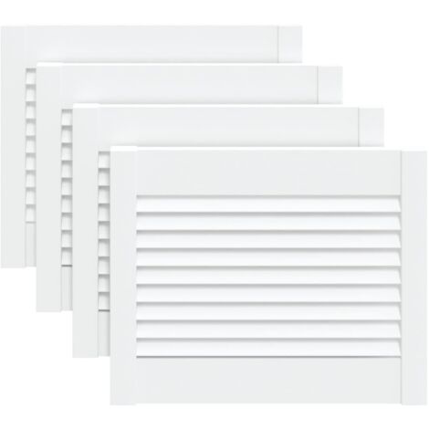 vidaXL Ante a Lamelle 4 pz Bianche 39,5x49,4 cm in Legno di Pino