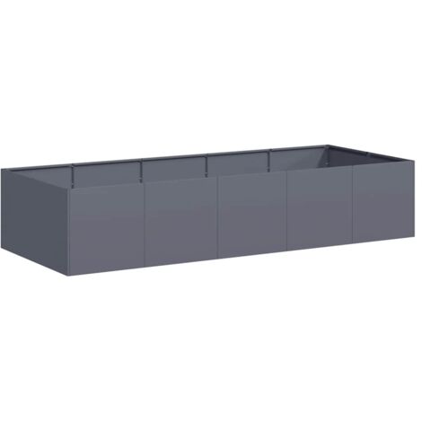 vidaXL Fioriera Antracite 200x80x40 cm in Acciaio