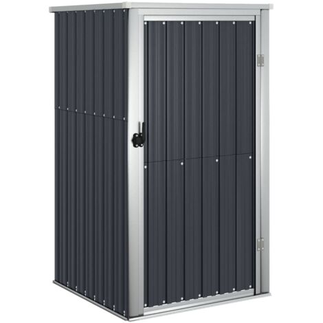 vidaXL Capanno per Attrezzi Antracite 88x89x161 cm Acciaio Zincato