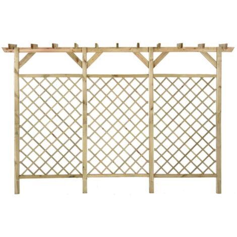 vidaXL Recinzione a Traliccio con Pergolato 300x50x200cm Legno di Pino