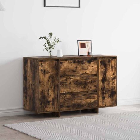 vidaXL Credenza Rovere fumo 120 x 41 x 75 cm Legno multistrato