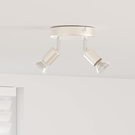 vidaXL Faretto da soffitto Nickel spazzolato 12 x 8 cm Acciaio