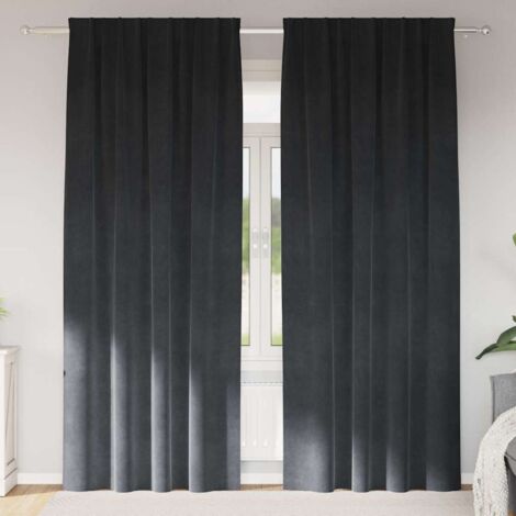 vidaXL Tende 2 pcs Grigio chiaro 140 x 225 cm Velluto