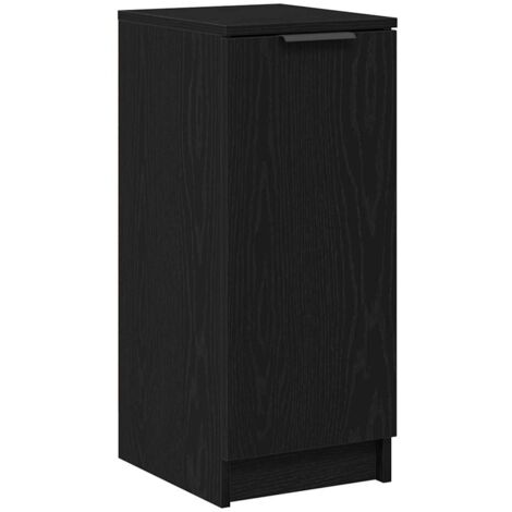 vidaXL Mobile per scarpe con lo scaffale Rovere Nero 29,5 x 35 x 70 cm