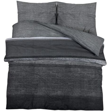 Set Copripiumino Grigio Scuro 260x240 cm in Cotone vidaXL