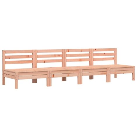vidaXL Divani Senza Braccioli da Giardino 4pz Legno Massello Douglas