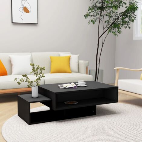 vidaXL Tavolino da Salotto Nero 105x55x32 cm in Truciolato