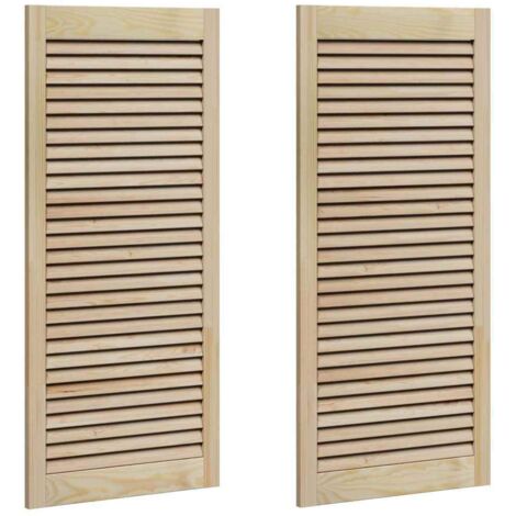 vidaXL Porta per Armadio 2 pcs Naturale 140.5 x 2.1 x 49.5 cm