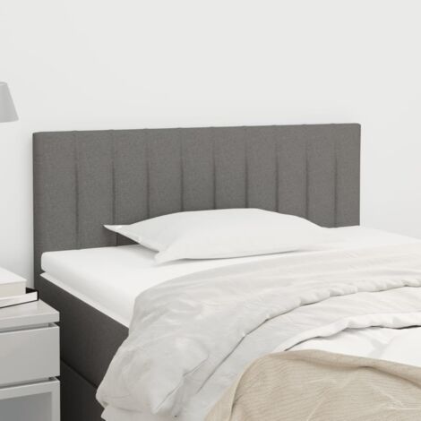 vidaXL Testiera Grigio Scuro 100x5x78/88 cm in Tessuto (1/5)