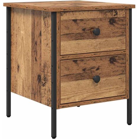 vidaXL Comodino con cassetto Legno vecchio 40 x 42 x 50 cm