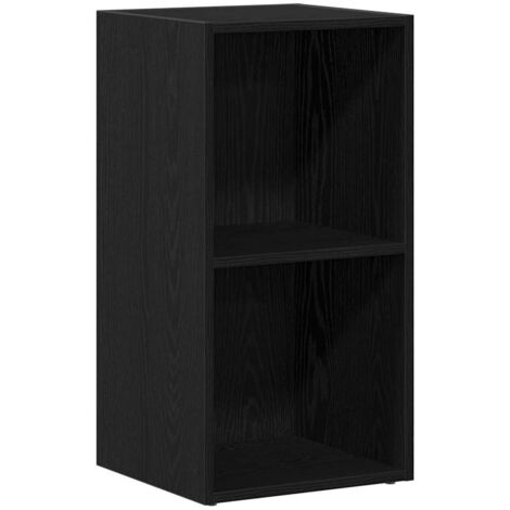 vidaXL Scatola per Contenitori LP in Rovere Nero 71x34x36cm Truciolato