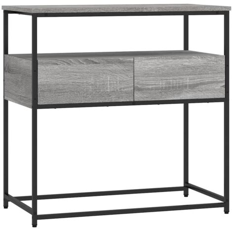 vidaXL Tavolino Consolle Grigio Sonoma 75x40x75 cm Legno Multistrato