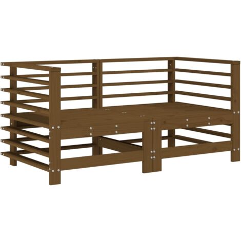 vidaXL Divani Angolari da Giardino 2pz Ambra in Legno Massello di Pino