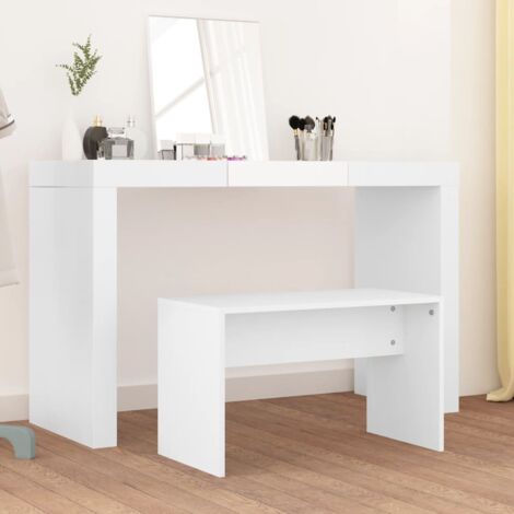 vidaXL Sgabello da Toeletta Bianco 70x35x45 cm Legno Multistrato