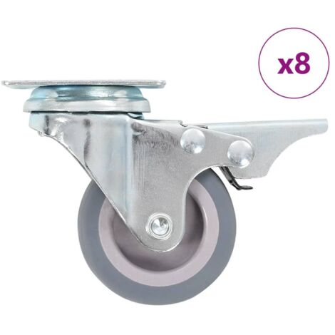 vidaXL Ruote Girevoli 8 pz 50 mm