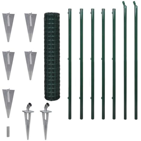 Recinzione Euro in Acciaio 10x1,7 m Verde vidaXL 306496 (1/5)