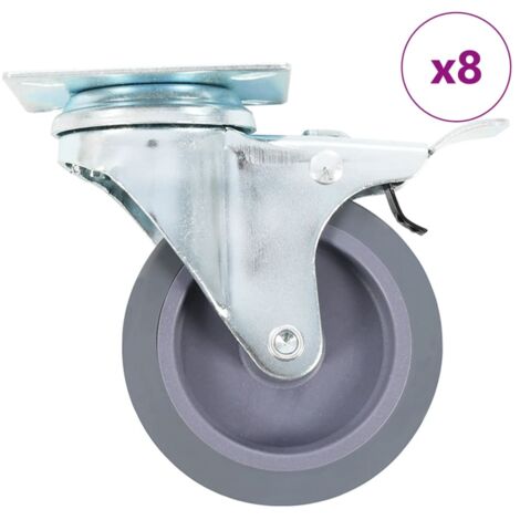vidaXL Ruote Girevoli 8 pz 75 mm