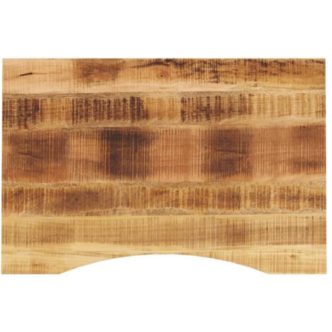 vidaXL Piano Scrivania con Curva 100x60x2,5cm Massello Grezzo di Mango