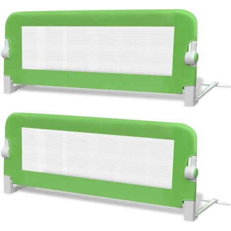 vidaXL Sponde Letto per la Sicurezza dei Bambini 2 pz Verde 102x42 cm